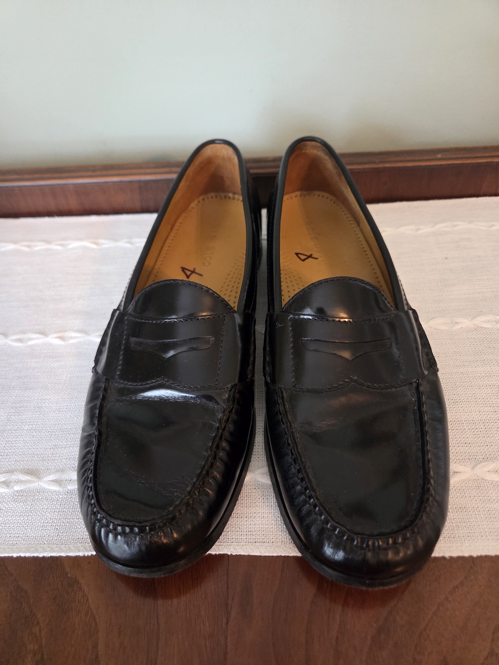 Cole Haan Pinch Penny Black Men’s Sz 11  Leather Penny Loafers